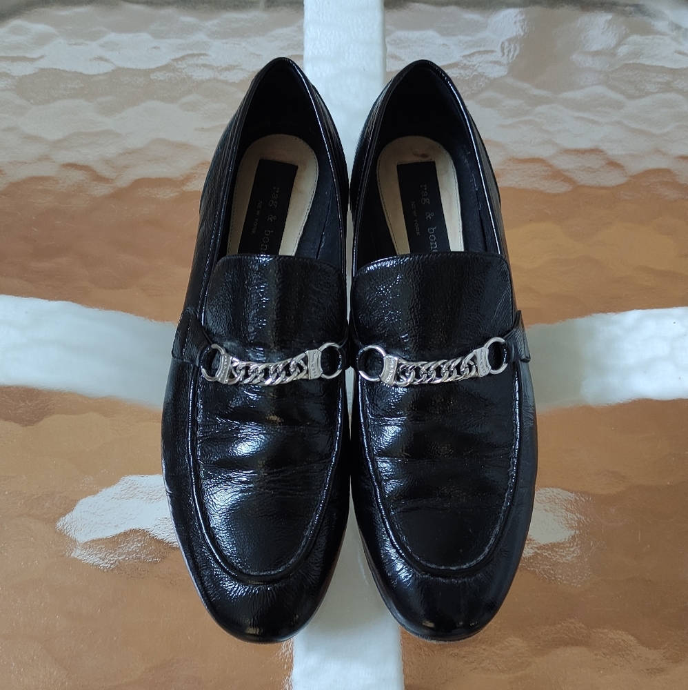 Rag & Bone Cooper Patent Chain Loafer39/8.5 - Picture 1 of 13